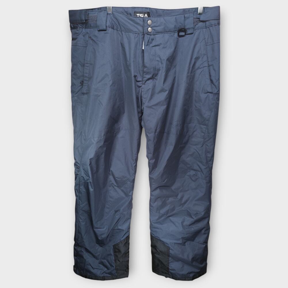 Mens TSLA Blue 100% Polyester Insulated Snow Pants Size 2XL
